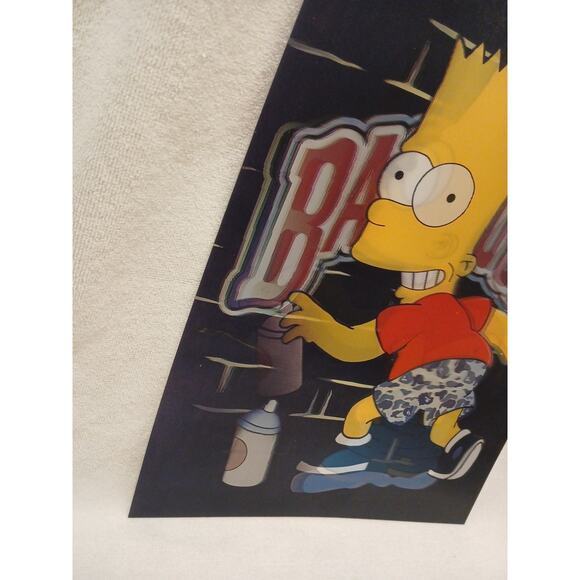 Vintage Bart Simpson 3D Movement backwoods Holographic Poster Shorts On/Off But - Picture 9 of 16